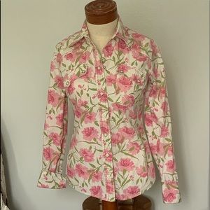 Lucky Brand floral  western shirt